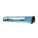 Ndustrio Soğutmalı Set Üstü Saladbar GN 1/3 6 Küvetli Bombe Camlı SCR-140 - 1