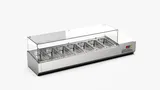 Ndustrio Camlı Set Üstü Saladbar Soğutmalı GN 1/4 7 Küvetli TTR-150-GC - 1