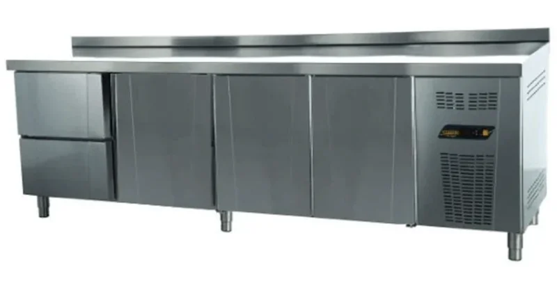 Ndustrio Tezgah Tipi Buzdolabı 2 Çekmeceli + 3 Kapılı Gastronorm Seri TPG-74-2D