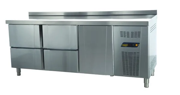 Ndustrio Tezgah Tipi Buzdolabı 4 Çekmeceli + 1 Kapılı Gastronorm Seri TPG-73-4D
