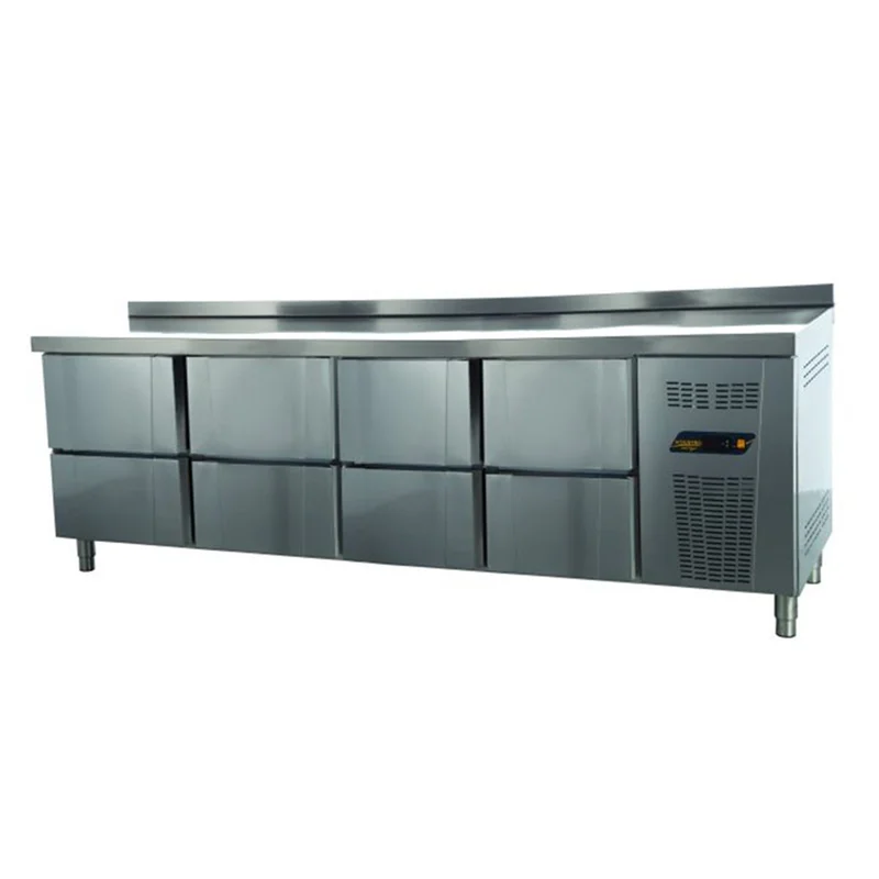 Ndustrio Tezgah Tipi Buzdolabı 8 Çekmeceli Gastronorm Seri TPG-74-8D