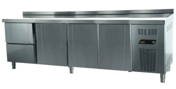 Ndustrio Tezgah Tipi Buzdolabı 2 Çekmeceli + 3 Kapılı Snack Seri TPS-64-2D