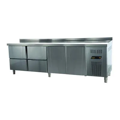 Ndustrio Tezgah Tipi Buzdolabı 4 Çekmeceli + 2 Kapılı Snack Seri TPS-64-4D