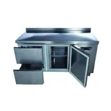 Ndustrio Tezgah Tipi 2 Kapılı Buzdolabı 2 Çekmeceli + 1 Kapılı Snack Seri TPS-62-2D - 1