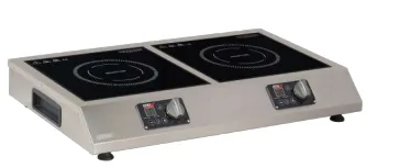Omake Cam Yüzeyli İkili İndüksiyon Ocak, 2x5000 W, Elektrikli IND11.I25.5000.Z50