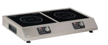 Omake Cam Yüzeyli İkili İndüksiyon Ocak, 2x5000 W, Elektrikli IND11.I25.5000.Z50