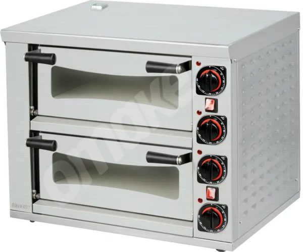 Omake Çift Katlı Pizza Fırını Elektrikli 4+4x25 Cm Kapasiteli FPZ01.E21.0502.U50