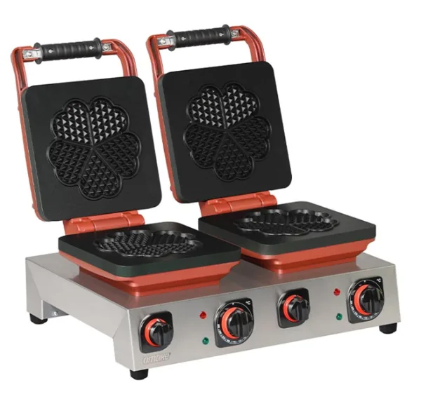 Omake Elektrikli Büyük Çiçek Model Çiftli Waffle Makinesi Zamanlayıcılı WFL21.E22.1401.Z50
