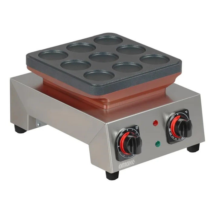 Omake Elektrikli Manuel Büyük Top Poffertjes Model Tekli Pankek Makinesi Zamanlayıcılı PFR01.E11.1501.Z5F