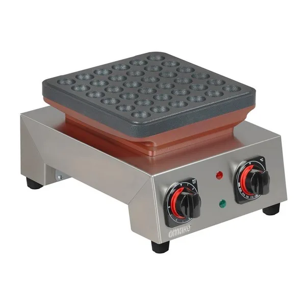 Omake Elektrikli Manuel Mini Top Poffertjes Model Tekli Pankek Makinesi Zamanlayıcılı PFR01.E11.1001.Z5F