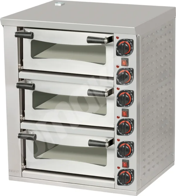 Omake Üç Katlı Pizza Fırını, Elektrikli 3x39 cm Pizza Kapasiteli FPZ01.E31.0403.U50