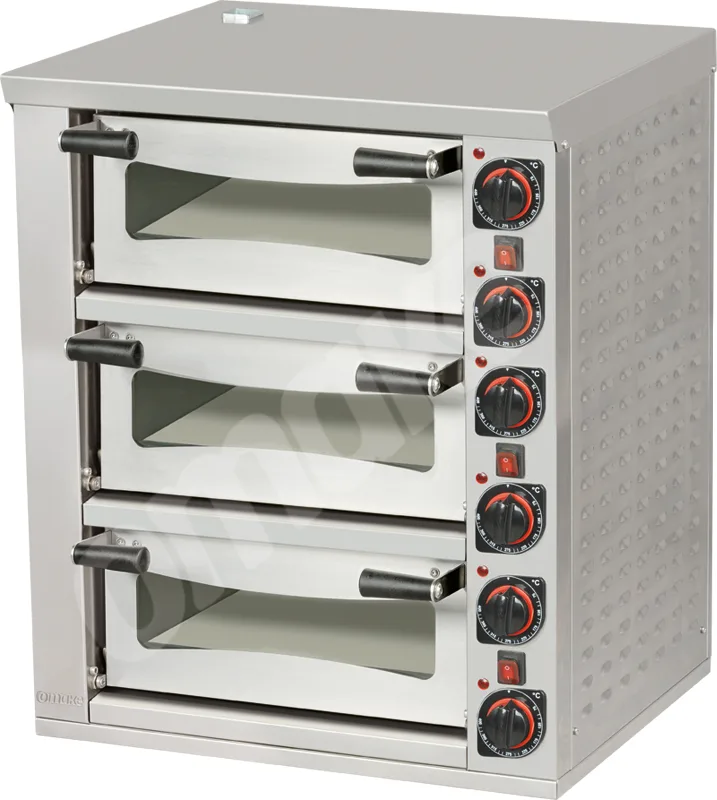 Omake Üç Katlı Pizza Fırını, Elektrikli 3x39 cm Pizza Kapasiteli FPZ01.E31.0403.U50