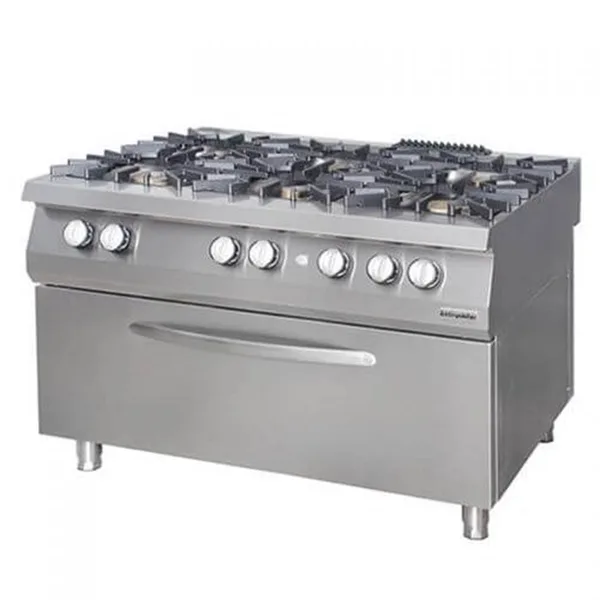 Öztiryakiler Gazlı Büyük Fırınlı 6 lı Kuzine 120x90x85 900 Seri 7865.N1.12908.50