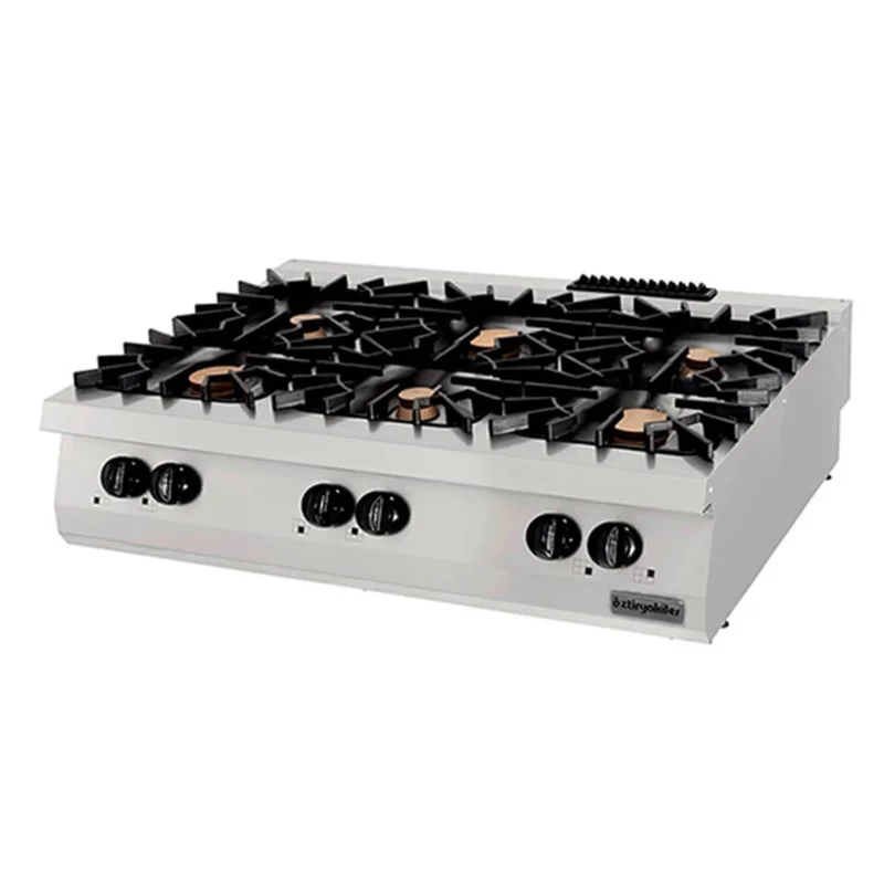 Öztiryakiler Gazlı Set Üstü Altılı Ocak 120x90x30 900 Seri 7865.N1.12903.20