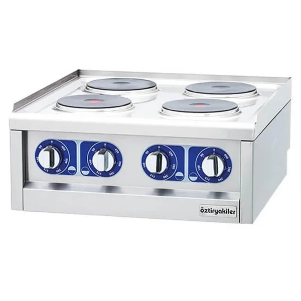 Öztiryakiler Set Üstü Dörtlü Ocak Elektrikli 60x60x26 600 Seri 7865.N1.60603.14
