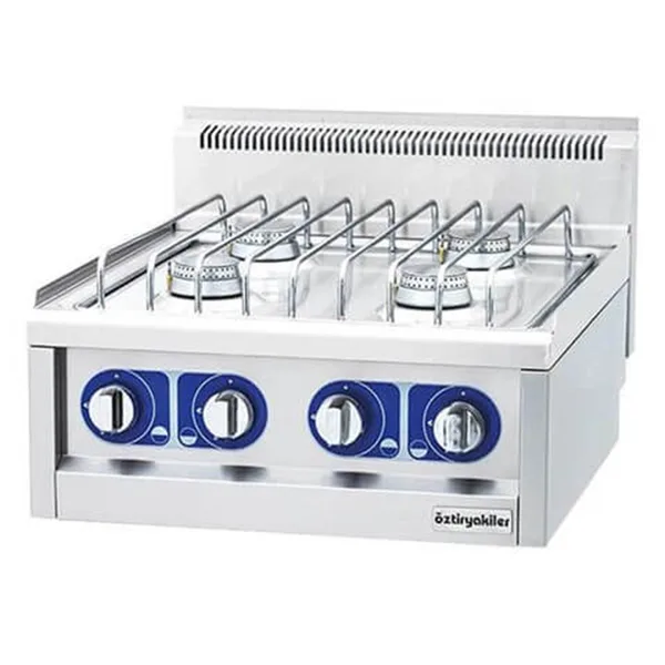 Öztiryakiler Set Üstü Dörtlü Ocak Gazlı 60x60x26 600 Seri 7865.N1.60603.35