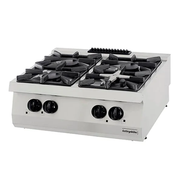 Öztiryakiler Set Üstü Dörtlü Ocak Gazlı 80x70x30 700 Seri (L) 7865.N1.80703.35L