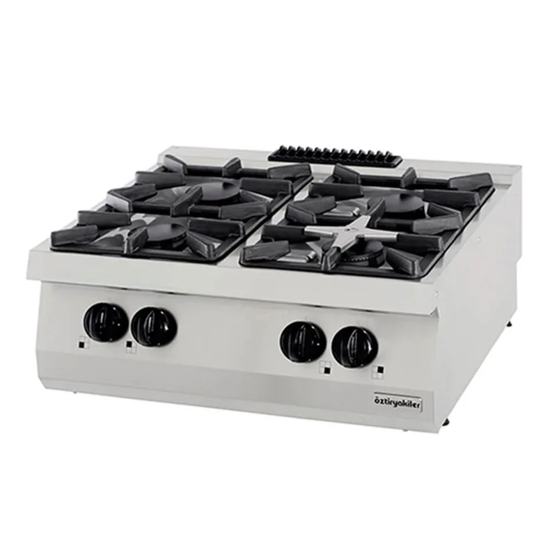 Öztiryakiler Set Üstü Dörtlü Ocak Gazlı 80x70x30 700 Seri (L) 7865.N1.80703.35L