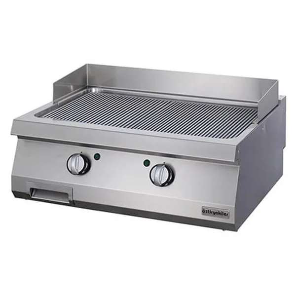 Öztiryakiler Set Üstü Oluklu Pleyt Izgara Elektrikli 80x70x30 700 Seri Krom Kaplı 7864.N1.80703.11C