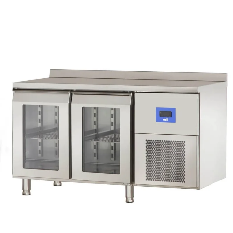 Öztiryakiler TAG 270 NMV Çift Cam Kapılı Tezgah Tip Buzdolabı 131x70x85 79E3.27NMV.01