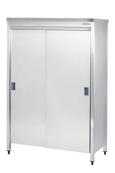 Paslanmaz Depolama Dolabı Sürgü Kapılı 3 Ara Raflı 140x60x180 ED614D