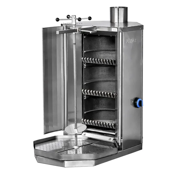 Pimak 3 lü Kömürlü Döner Ocağı 50x76x95 cm M077-K3