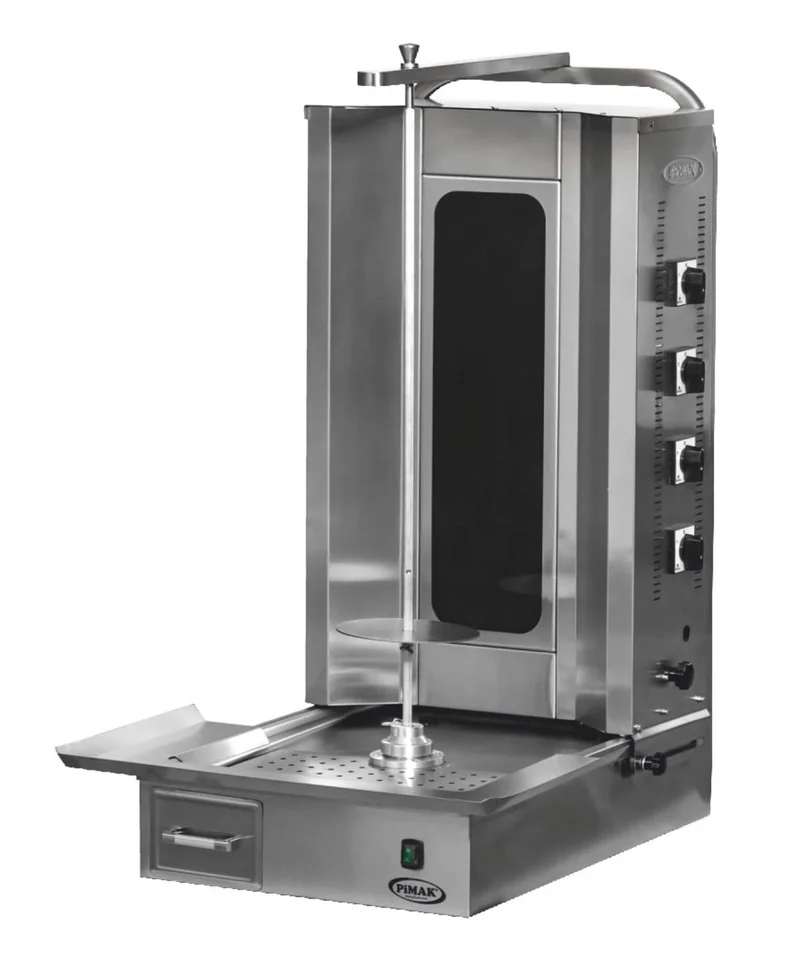 Pimak 4 lü Alttan Motorlu Elektrikli Döner Ocağı 50x71x115 cm M077-4E