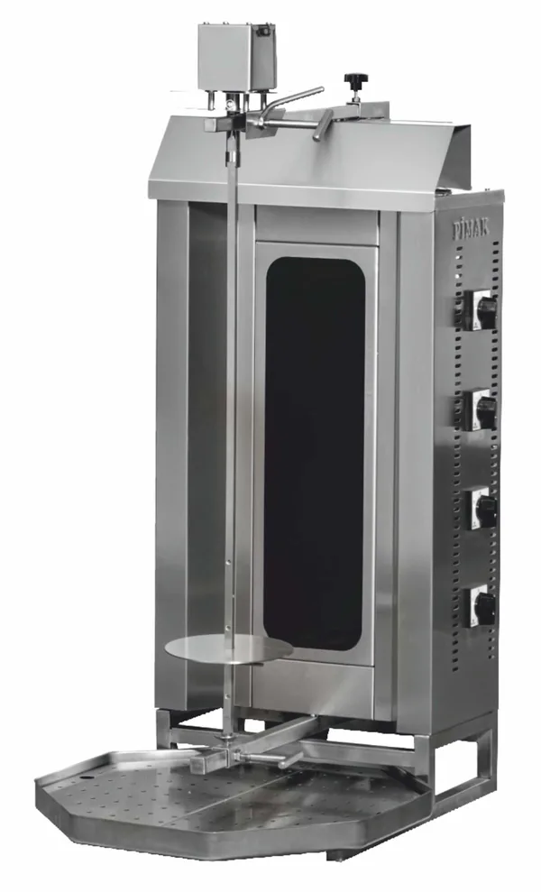 Pimak 4 lü Üstten Motorlu Elektrikli Döner Ocağı 50x70x115 cm M077-4C