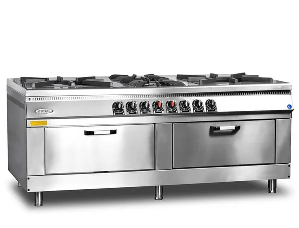 Pimak 6 Gözlü 2 Fırınlı Kuzine Gazlı Lpgli Ce Belgeli 200X100X85 KU-M015-2.6