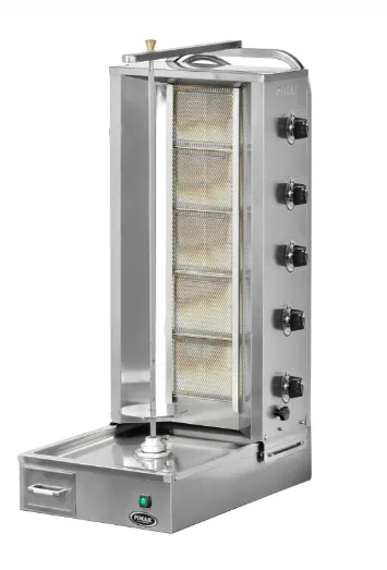Pimak Alttan Motorlu Döner Ocağı 5 Radyanlı Gazlı LPG Ce Belgeli 50x71x123 cm DO8/M77-(5A)
