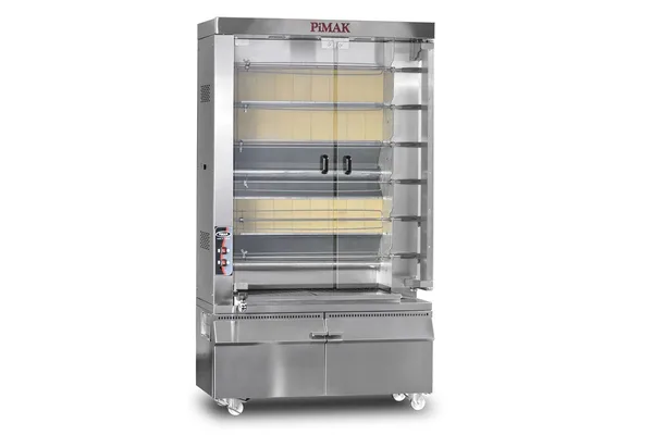 Pimak Piliç Çevirme Makinesi  Kollu Model Gazlı 40 Piliç Kapasiteli PI6/M17KB