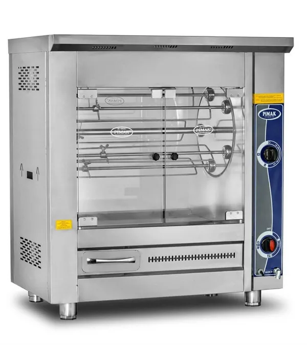 Pimak Set Üstü Tamburlu Gazlı Piliç Çevirme Makinesi 25 Piliç Kapasiteli PI2/M006