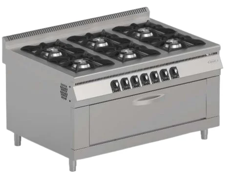 Pimak 6 Gözlü 1 Fırınlı Gazmer Onaylı Kuzine Gazlı LPGLi Ce Belgeli 150x100x85 M015-6