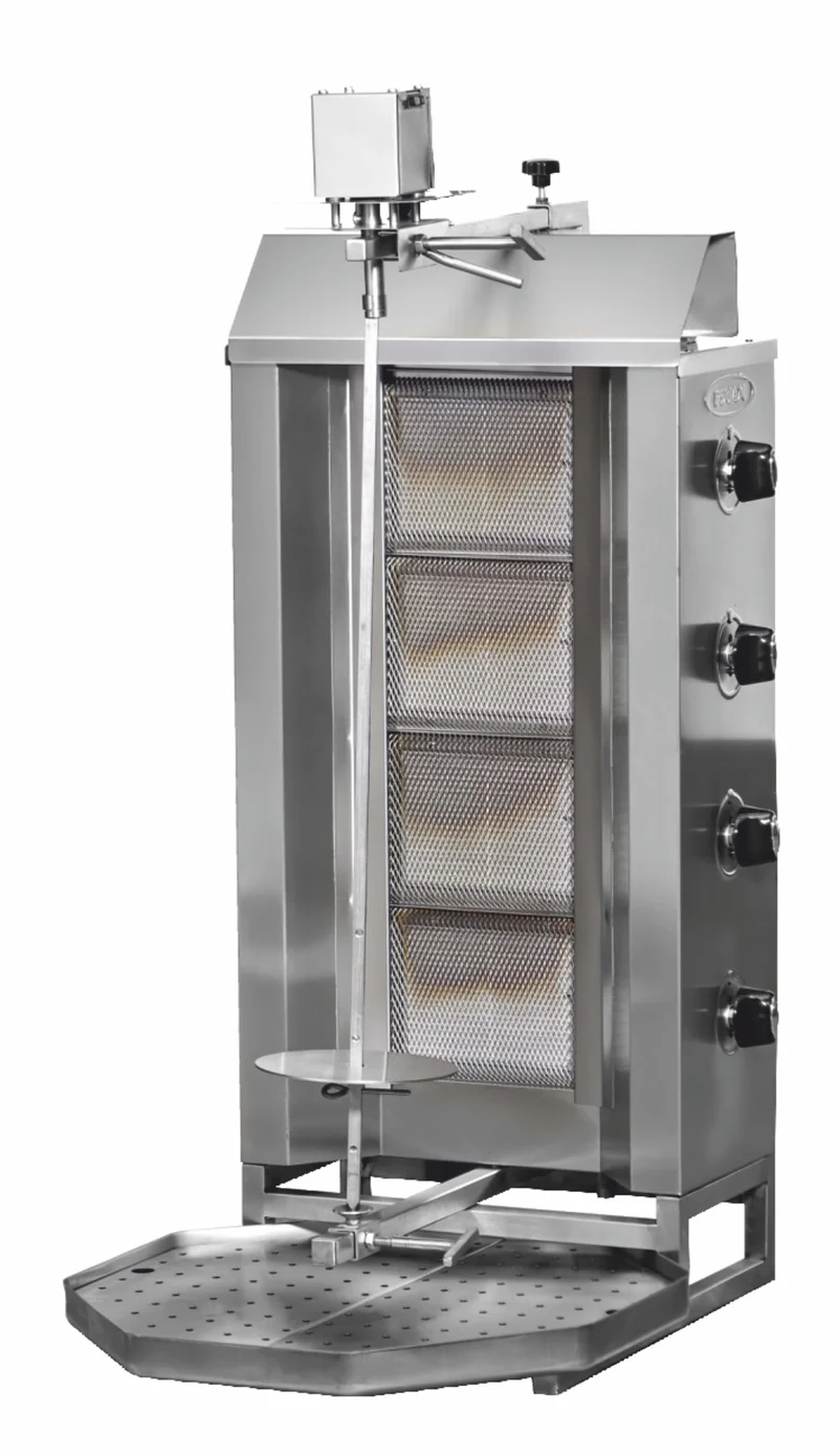 Pimak Üstten Motorlu Döner Ocağı 4 Radyanlı Gazlı LPG Ce Belgeli 47x75x117 cm DO7/M77-1(4P)