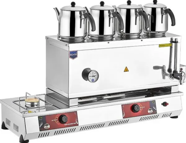Remta 85 Model 4 Demlikli Gazlı ve Elektrikli (CE) Çay Ocağı N14E