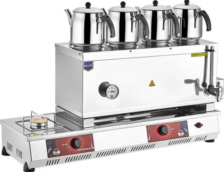 Remta 85 Model 4 Demlikli Gazlı ve Elektrikli (CE) Çay Ocağı N14E