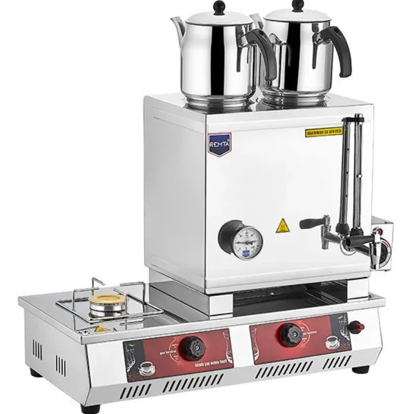Remta Elektrikli+Gazlı Çay Ocağı 2 Demlikli 24 Litre N11E