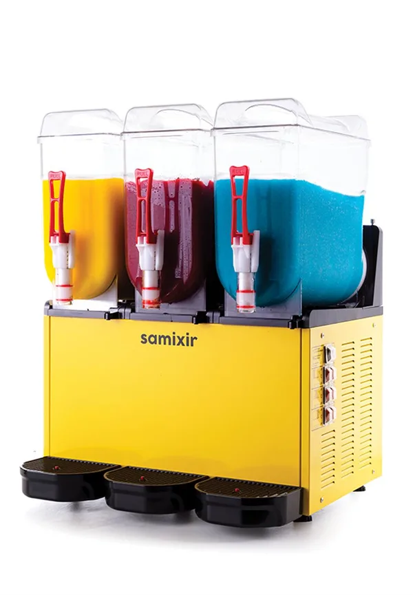 Samixir İce Slush Soğuk Meyve Suyu Dispenseri Triple 12+12+12 Litre SLUSH36.Y