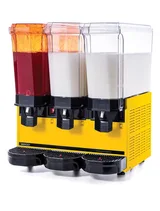 Samixir Klasik Triple Fıskiyeli ve Karıştırıcılı Soğuk İçecek Dispenseri 20+20+20 Litre Sarı 60.SMMY - 1