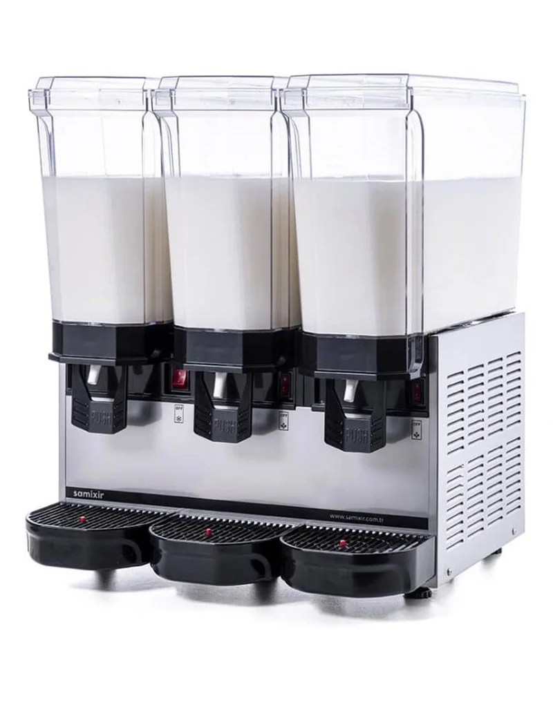 Samixir Klasik Triple Karıştırıcılı Soğuk İçecek Dispenseri 20+20+20 Lt Inox 60.MMMI