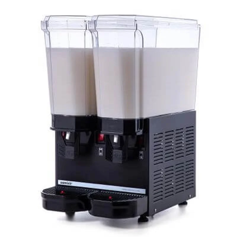 Samixir Klasik Twin Soğuk İçecek Dispenseri Karıştırıcılı 20+20 Litre Siyah 40.MMB
