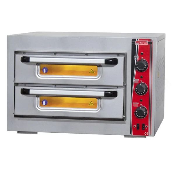 SGS Elektrikli Çift Katlı 4+4 Adet 25 cm Pizza Kapasiteli Pizza Fırını PO-5050DE