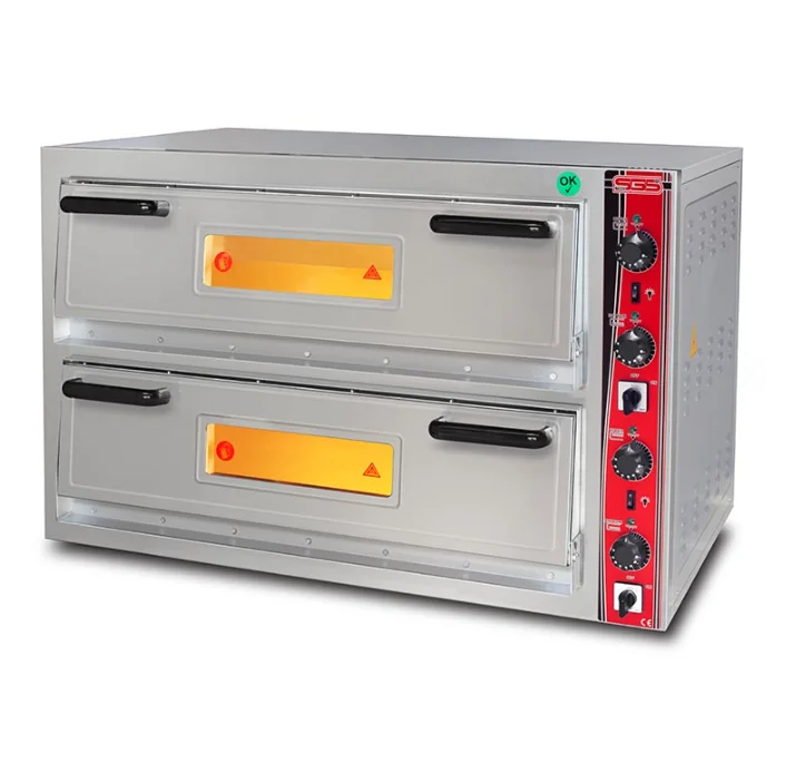 SGS Elektrikli Çift Katlı 4+4 Adet 30 cm Pizza Kapasiteli Pizza Fırını PO-6262DE