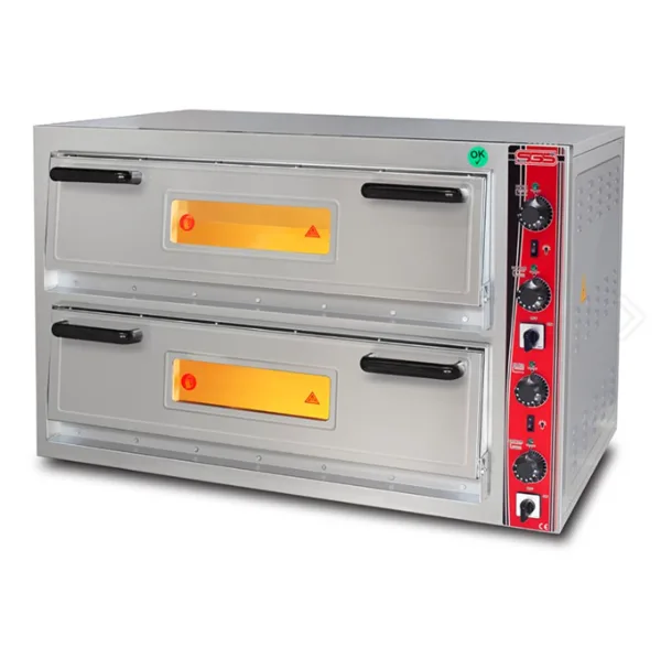 SGS Elektrikli Çift Katlı 6+6 Adet 30 cm Pizza Kapasiteli Pizza Fırını PO-9262DE