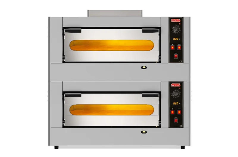 SGS Gazlı 6+6 Adet 30 cm Pizza Kapasiteli Çift Katlı Pizza Fırını PO-DOUBLE-6G