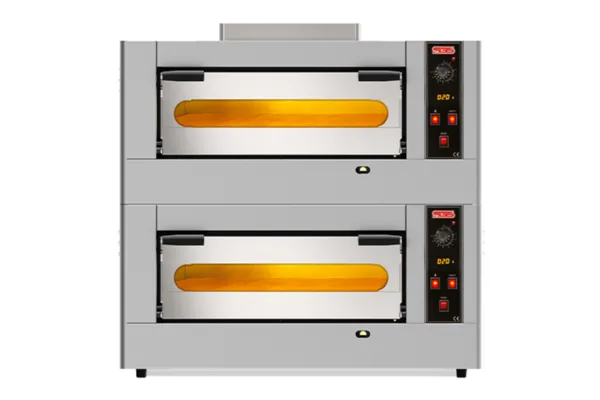 SGS Gazlı 9+9 Adet 30 cm Pizza Kapasiteli Çift Katlı Pizza Fırını PO-DOUBLE-9G