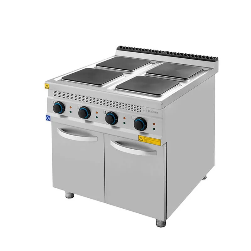 Turhan Çelik 4 lü Elektrikli Ocak Alt Dolaplı 80x93x85 cm TC.9OCE800