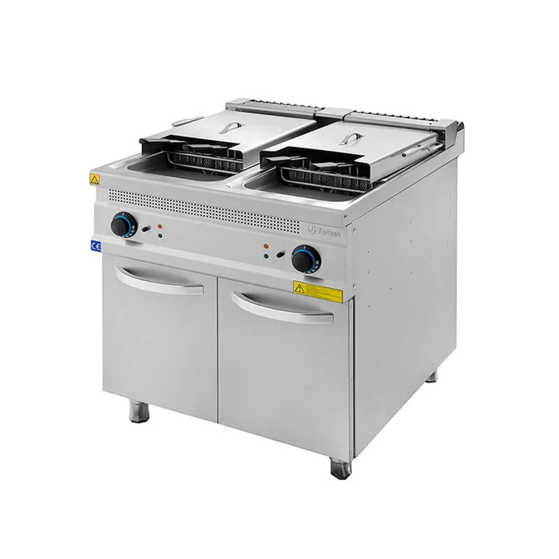 Turhan Çelik Elektrikli Fritöz 24+24 Litre Çiftli 80x93x85 cm TC.9FE800