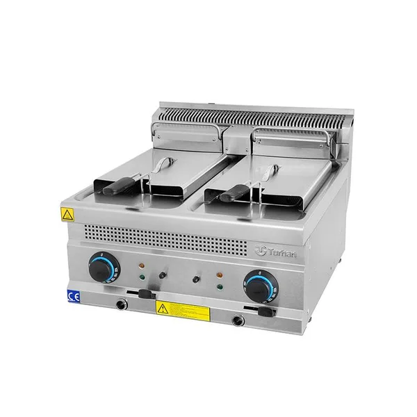Turhan Çelik Elektrikli Fritöz 8+8 Litre 60x60x30 cm TC.6FE600
