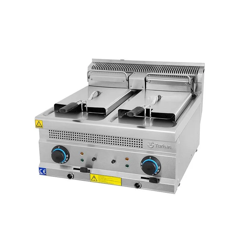 Turhan Çelik Elektrikli Fritöz 8+8 Litre 60x60x30 cm TC.6FE600